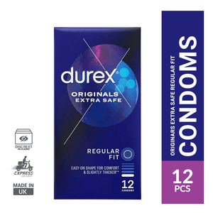 Durex Original Extra Safe Regular Fit Condom - 12Pcs Pack(UK)